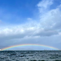 琵琶湖の架かる虹のアーチ